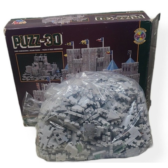Puzzle 3D Camelot Castle 620 Piece Jigsaw Puzzle complete used Wrebbit jigsaw - Picture 3 of 4